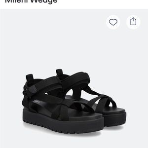 NWOT MIA Black Platform Sandals
